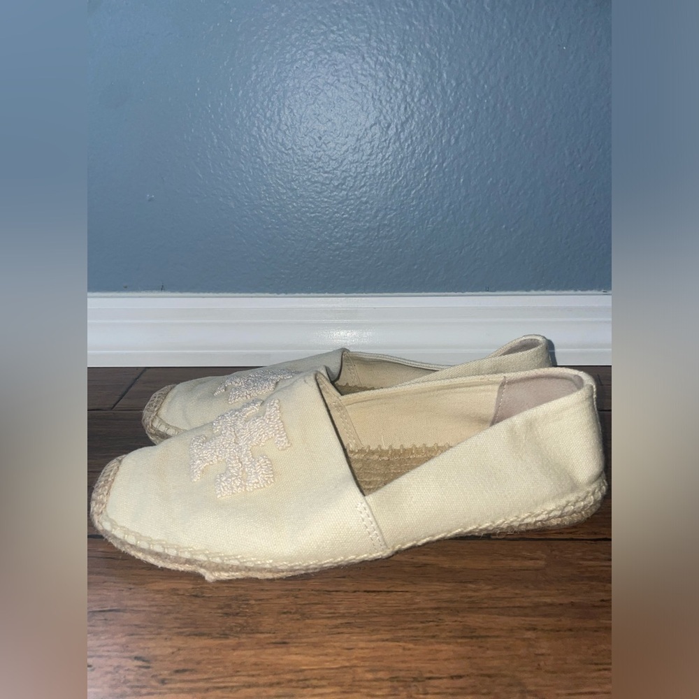 Cream Tory Burch Espadrilles miller flat logo loafers - Picture 8 of 17